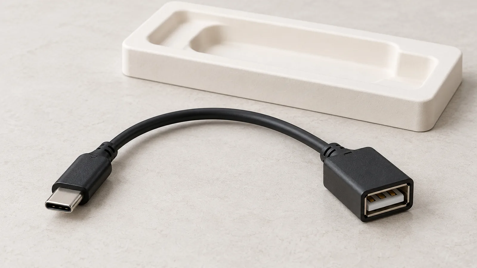 コネクタの両端が中立検査面に見える汎用 USB アダプタ ケーブル